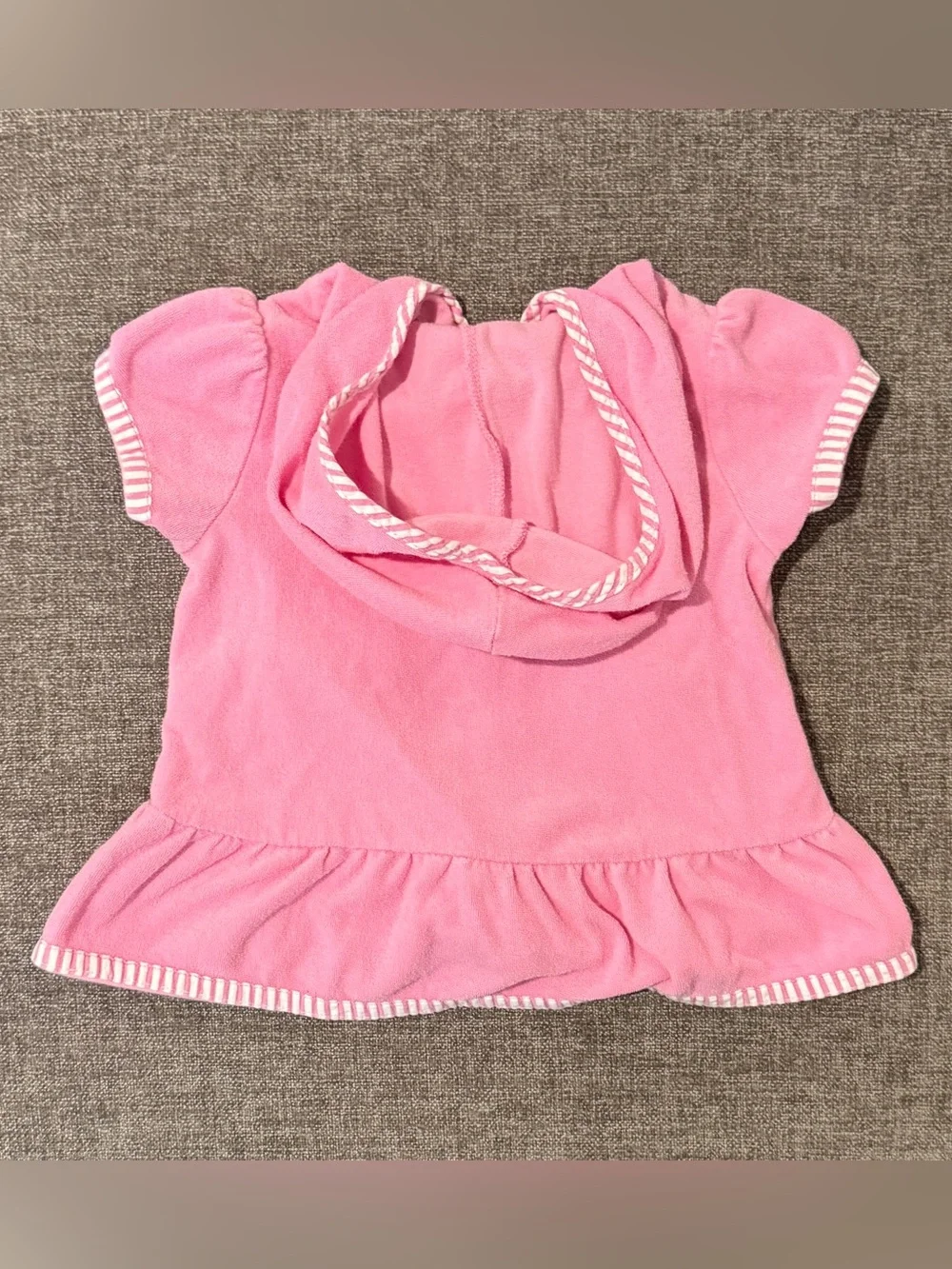 Crown and Ivy Pink Hooded Short-Sleeve Baby Cover Up 12m
